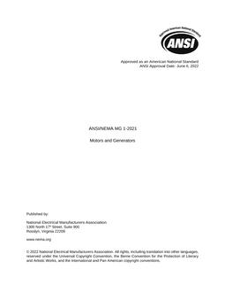 ANSI/NEMA MG 1-2021