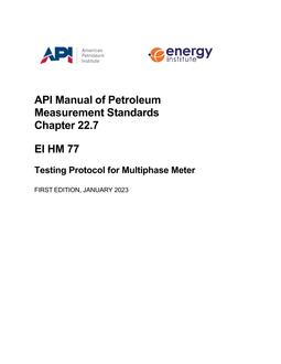 API MPMS Chapter 22.7